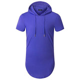 OLRIK Men's Hipster Hip Hop Hoodie Side Zipper Tshirt