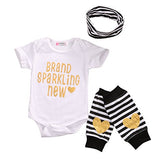 Newborn Baby Boy Girl Romper Tops + Headband+Leg Warmer 3PCS Outfits Set Clothes …