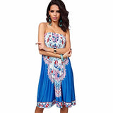 DaySeventh 1pc Women Wrapped Chest Waist Dress Bohemian Casual