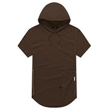 OLRIK Men's Hipster Hip Hop Hoodie Side Zipper Tshirt