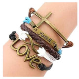 Jovana New Hot Cute Fashion Retro PU Leather Alloy Bracelet Wristlet Bangle Wrist Band Hand Chain - Free + Shipping