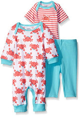 Gerber Baby Girls' 3 Piece Coverall Bodysuit and Legging Set
