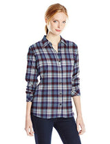 Dickies Women's Long-Sleeve Plaid Flannel Shirt