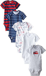 Gerber Baby Boys' 5 Pack Variety Bodysuits - Free + Shipping