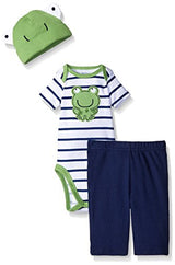 Gerber Baby Boys' 3 Piece Bodysuit, Cap, and Pant Set