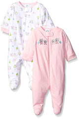 Gerber Baby Girls' 2 Pack Zip Front Sleep 'N Play - Free + Shipping