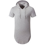 OLRIK Men's Hipster Hip Hop Hoodie Side Zipper Tshirt