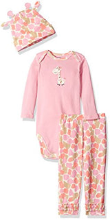 Gerber Baby Girls 3 Piece Set - Bodysuit, Cap and Pant - Free + Shipping