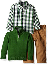 Nautica Baby Boys' Three Piece Set with Button Down Shirt, Sweater, and Pants