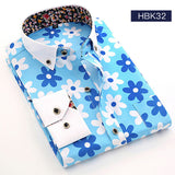 2017 New Fashion Men Long Sleeve Shirts Brand Casual Printed Men's Clothes Spring Autumn Shirts for Men Male Slim Shirt MCL049