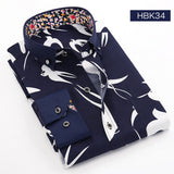 2017 New Fashion Men Long Sleeve Shirts Brand Casual Printed Men's Clothes Spring Autumn Shirts for Men Male Slim Shirt MCL049