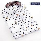 2017 New Fashion Men Long Sleeve Shirts Brand Casual Printed Men's Clothes Spring Autumn Shirts for Men Male Slim Shirt MCL049