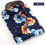 2017 New Fashion Men Long Sleeve Shirts Brand Casual Printed Men's Clothes Spring Autumn Shirts for Men Male Slim Shirt MCL049