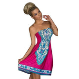 DaySeventh 1pc Women Wrapped Chest Waist Dress Bohemian Casual
