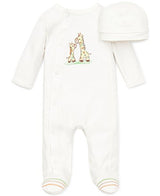 Little Me Unisex Baby 2 Piece Footie and Cap Set - Free + Shipping