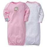 Gerber Baby Girls' 2 Pack Nightgowns