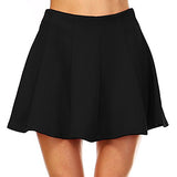 Fashionazzle Women's Basic Pintucked Mini Pencil Skirt Stretch Fabric