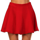 Fashionazzle Women's Basic Pintucked Mini Pencil Skirt Stretch Fabric