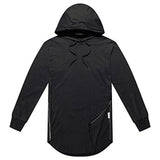 OLRIK Men's Hipster Hip Hop Hoodie Side Zipper Tshirt