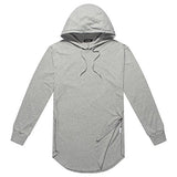 OLRIK Men's Hipster Hip Hop Hoodie Side Zipper Tshirt