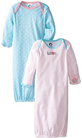 Gerber Baby Girls' 2 Pack Nightgowns