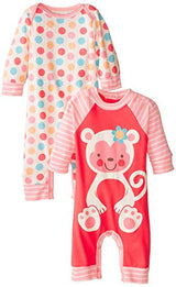 Gerber Baby Girls' 2 Pack Coveralls - Free + Shipping
