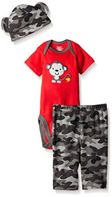 Gerber Baby Boys' 3 Piece Bodysuit, Cap, and Pant Set