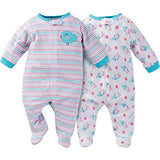 Gerber Baby Girls' 2 Pack Zip Front Sleep 'N Play - Free + Shipping