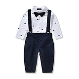 Ferenyi US Baby Boys Bowtie Gentleman Romper Jumpsuit Overalls Rompers