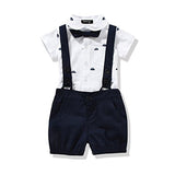 Ferenyi US Baby Boys Bowtie Gentleman Romper Jumpsuit Overalls Rompers