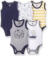 Hudson Baby 5 Pack Sleeveless Bodysuits, Little Surfer, 0-3 Months