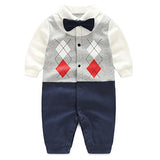 Fairy Baby Newborn Boy's Gentleman Romper Outfit with Bow Tie