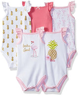 Hudson Baby 5 Pack Sleeveless Bodysuits, Little Surfer, 0-3 Months