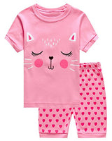 Girls Pajamas Little Kid Shorts Set 100% Cotton Clothes Size 12M-8Y