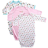 Luvable Friends Unisex 3 Pack Cotton Gown