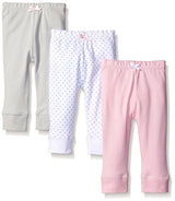 Luvable Friends Baby Girls' 3 Pack Tapered Ankle Pant