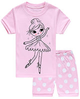 Girls Pajamas Little Kid Shorts Set 100% Cotton Clothes Size 12M-8Y