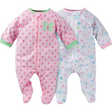 Gerber Baby Girls' 2 Pack Zip Front Sleep 'N Play - Free + Shipping