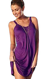 Cami-sunny Women Summer Casual Relaxed Strappy Sleeveless Beach Short Mini Dress