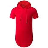 OLRIK Men's Hipster Hip Hop Hoodie Side Zipper Tshirt