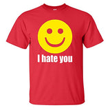 Fresh Tees I Hate You Smiley Face Emoji shirt Funny tshirts Humor tshirts
