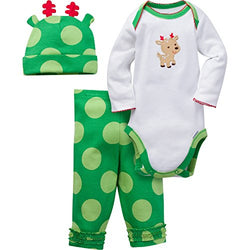 Gerber Baby Girls 3 Piece Set - Bodysuit, Cap and Pant
