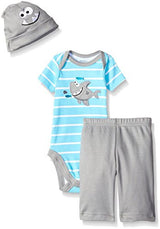 Gerber Baby Boys' 3 Piece Bodysuit, Cap, and Pant Set
