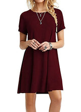 MOLERANI Women's Casual Plain Simple T-shirt Loose Dress