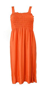 Bright Silky Smooth Smocked Bodice Sun Dress - Assorted Colors