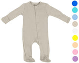 Baby Bodysuit Footie Organic Cotton - Sleep n Play with Gloved Sleeve