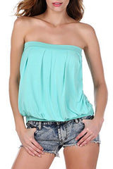 ANGVNS Women's Sexy Pleated Club wear Party Top Blouse for Party,Cocktail ,Causal
