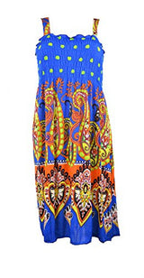 Bright Silky Smooth Smocked Bodice Sun Dress - Assorted Colors
