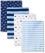 Gerber Baby Boys' 4 Pack Flannel Burp Cloths