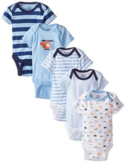 Gerber Baby Boys' 5 Pack Variety Bodysuits - Free + Shipping